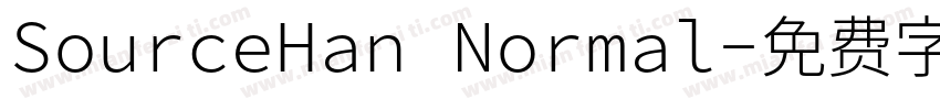 SourceHan Normal字体转换